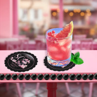 Glam Pink Black Fashion 80th Birthday Party