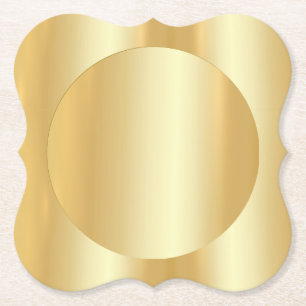Dessous-de-verre En Papier Glamour Faux Gold tendance moderne Blank élégant