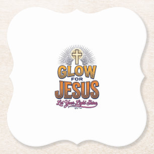 Dessous-de-verre En Papier Glorifiez Jésus Laissez Votre Lumière Briller Chri