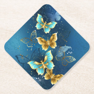 Dessous-de-verre En Papier Golden butterflies