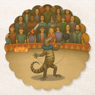Dessous-de-verre En Papier Gordy, jongleur de goannas