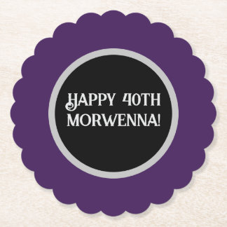 Dessous-de-verre En Papier Goth foncé violet clair