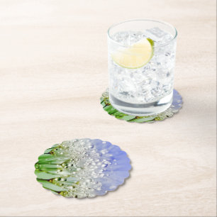Dessous-de-verre En Papier Graines de Dandelion avec Droplets de Dew