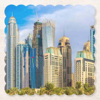 Dessous-de-verre En Papier gratte-ciel moderne de Dubaï Corniche