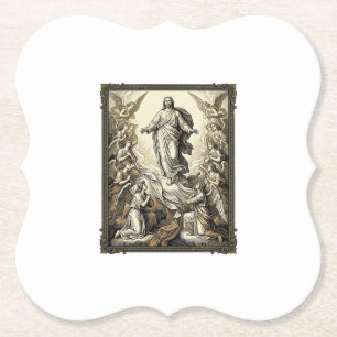 Dessous-de-verre En Papier Gravure d'ange de l'Ascension vintage Art vectorie