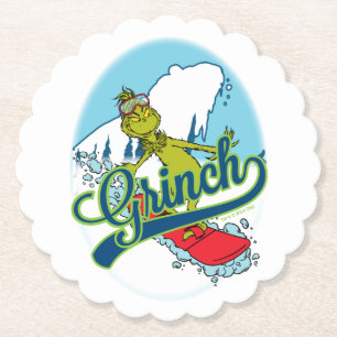 Dessous-de-verre En Papier Grinch Snowboard