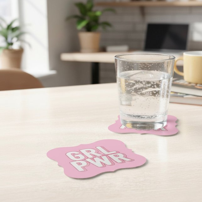 DESSOUS-DE-VERRE EN PAPIER GRL PWR (Créateur téléchargé)