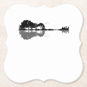 Dessous-de-verre En Papier Guitare acoustique Nature Est Musique Basse Guitar
