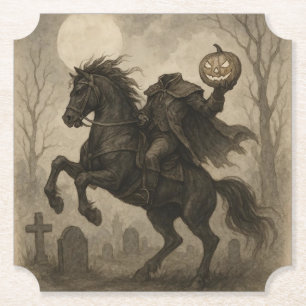 Dessous-de-verre En Papier Halloween vintage/gothique sans tête/automne