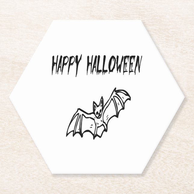 Dessous-de-verre En Papier happy halloween                             (Devant)