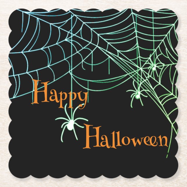 Dessous-de-verre En Papier Happy Halloween Dessous de verre papier (Devant)