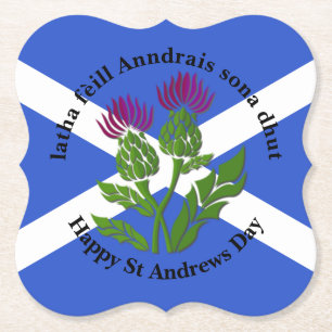 Dessous-de-verre En Papier Happy St Andrews Day Flag Crochet