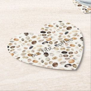 Dessous-de-verre En Papier Haricots café crème