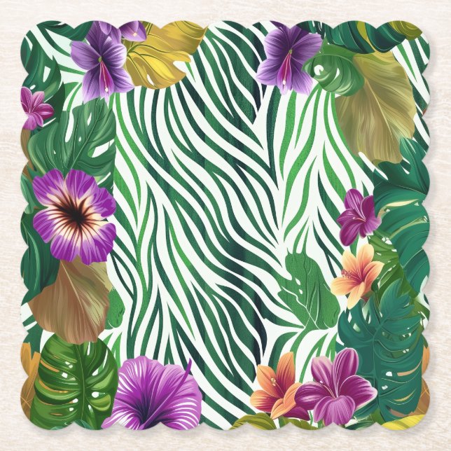 Dessous-de-verre En Papier Harmonie de la jungle (Devant)