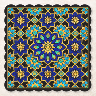 Dessous-de-verre En Papier Histoire du style ottoman Design Bleu 