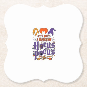 Dessous-de-verre En Papier Hocus Pocus Halloween Sorcières Chaudron Balai Cha