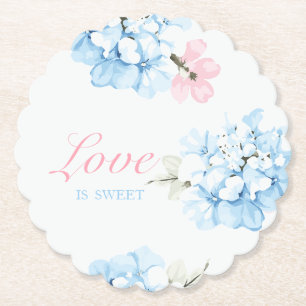 Dessous-de-verre En Papier Hydrangeas Fleur Pastel