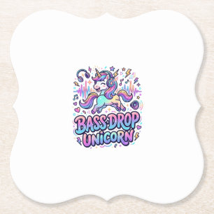 Dessous-de-verre En Papier Idée de cadeau licorne basse drop typographie Des