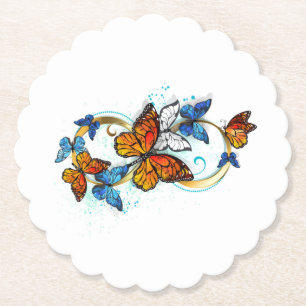 Dessous-de-verre En Papier Infini de papillons monarques