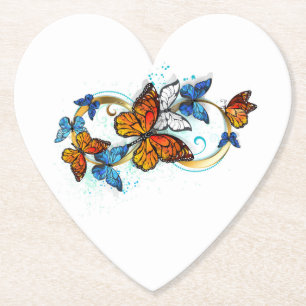 Dessous-de-verre En Papier Infinité de papillons monarques