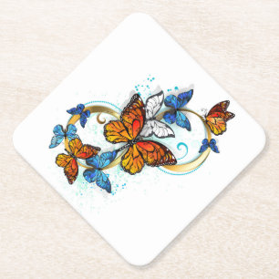 Dessous-de-verre En Papier Infinité de papillons monarques