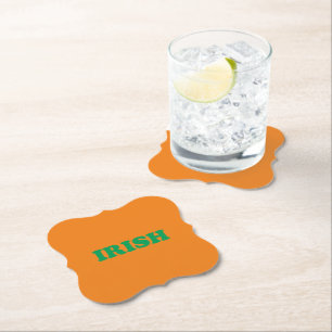 Dessous-de-verre En Papier  Irlandais vert orange moderne Saint Patrick's Day