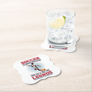 Dessous-de-verre En Papier J'Ai Joué Au Football Avec Mon Dessous de verre De