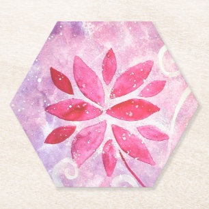 Dessous-de-verre En Papier Jardin de Fées Magique Anniversaire Hexagone