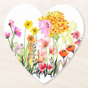 Dessous-de-verre En Papier Jardin fleur sauvage animé