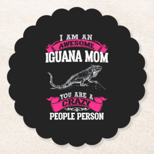 Dessous-de-verre En Papier Je suis une maman Iguana géniale