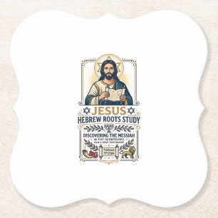 Dessous-de-verre En Papier Jésus Langues de la Bible Hébreu Grec Chemise de