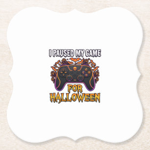 Dessous-de-verre En Papier Jeu en pause Halloween Manette Chauves-souris Fant