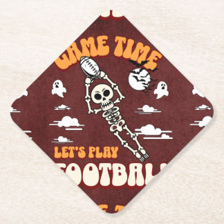 Dessous-de-verre En Papier Jeu Heure Jouons au football Halloween Drôle