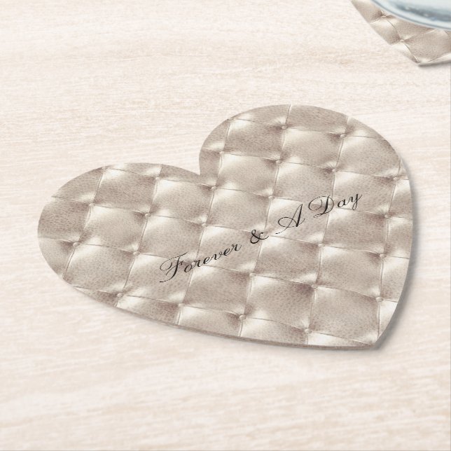 Dessous-de-verre En Papier Joli Champagne Glam Fête des mariées Mariage (Incliné)