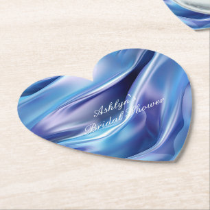 Dessous-de-verre En Papier Jolie Douce Bleue Violet Fête de Mariage
