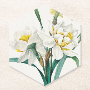 Dessous-de-verre En Papier Jonquille double, Pierre-Joseph Redouté, 1827