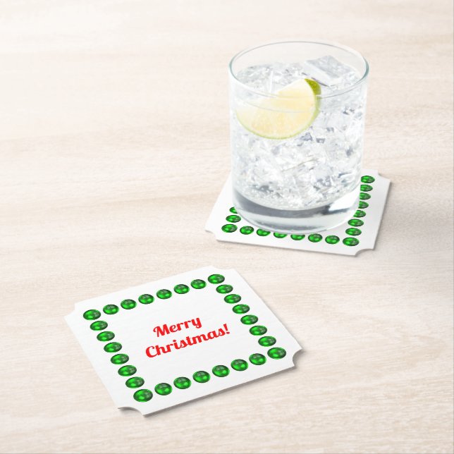 Dessous-de-verre En Papier Joyeux Dessous de verre de Noël (En situation)