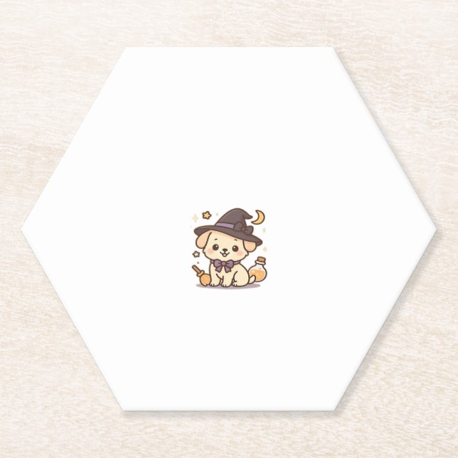 Dessous-de-verre En Papier Kawaii Spooky Season Dog � Halloween Pup Classic T (Devant)