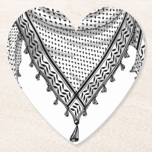 Dessous-de-verre En Papier Keffiyeh Écharpe palestinienne tissu traditionnel