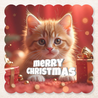 Dessous-de-verre En Papier Kitty Joyeux Noël