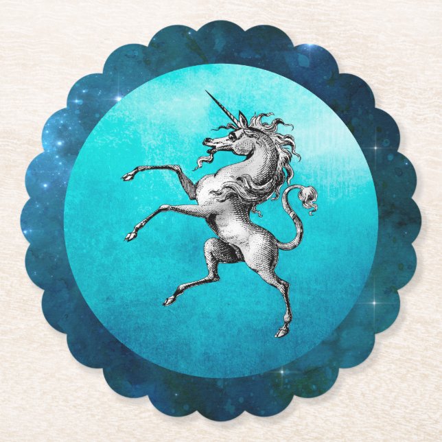 Dessous-de-verre En Papier La licorne à puces (Devant)