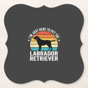 Dessous-de-verre En Papier Labrador Retriever Chien Rétro Caressant