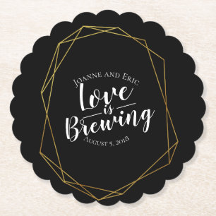Dessous-de-verre En Papier l'amour brasse pub mariage dessous de verre person