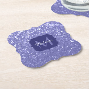Dessous-de-verre En Papier Lavande violet scintille parties scintillant bling