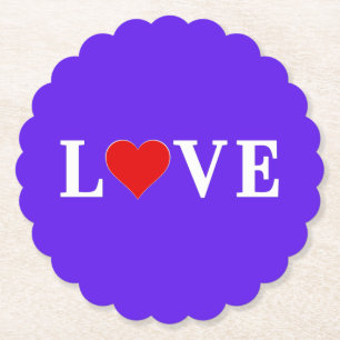 Dessous-de-verre En Papier Lavender LOVE Élégant élégant