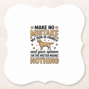 Dessous-de-verre En Papier Le chien est une famille vintage retriever typogra
