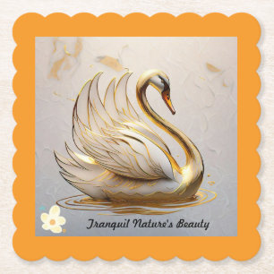 Dessous-de-verre En Papier "Le domaine pacifique du cygne"