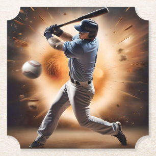 Dessous-de-verre En Papier Le terrain de baseball Thunder,