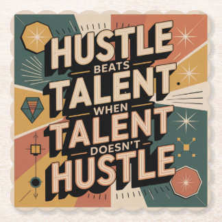 Dessous-de-verre En Papier Le travail bat le talent quand le talent ne travai
