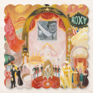 Dessous-de-verre En Papier Les cathédrales de Broadway par Florine Stettheime